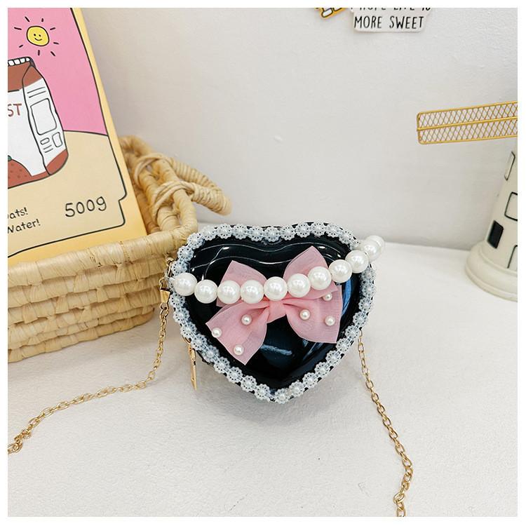 Stylish Mini Pearl Handbag For Kids With Adorable Bow Design In Multiple Colors