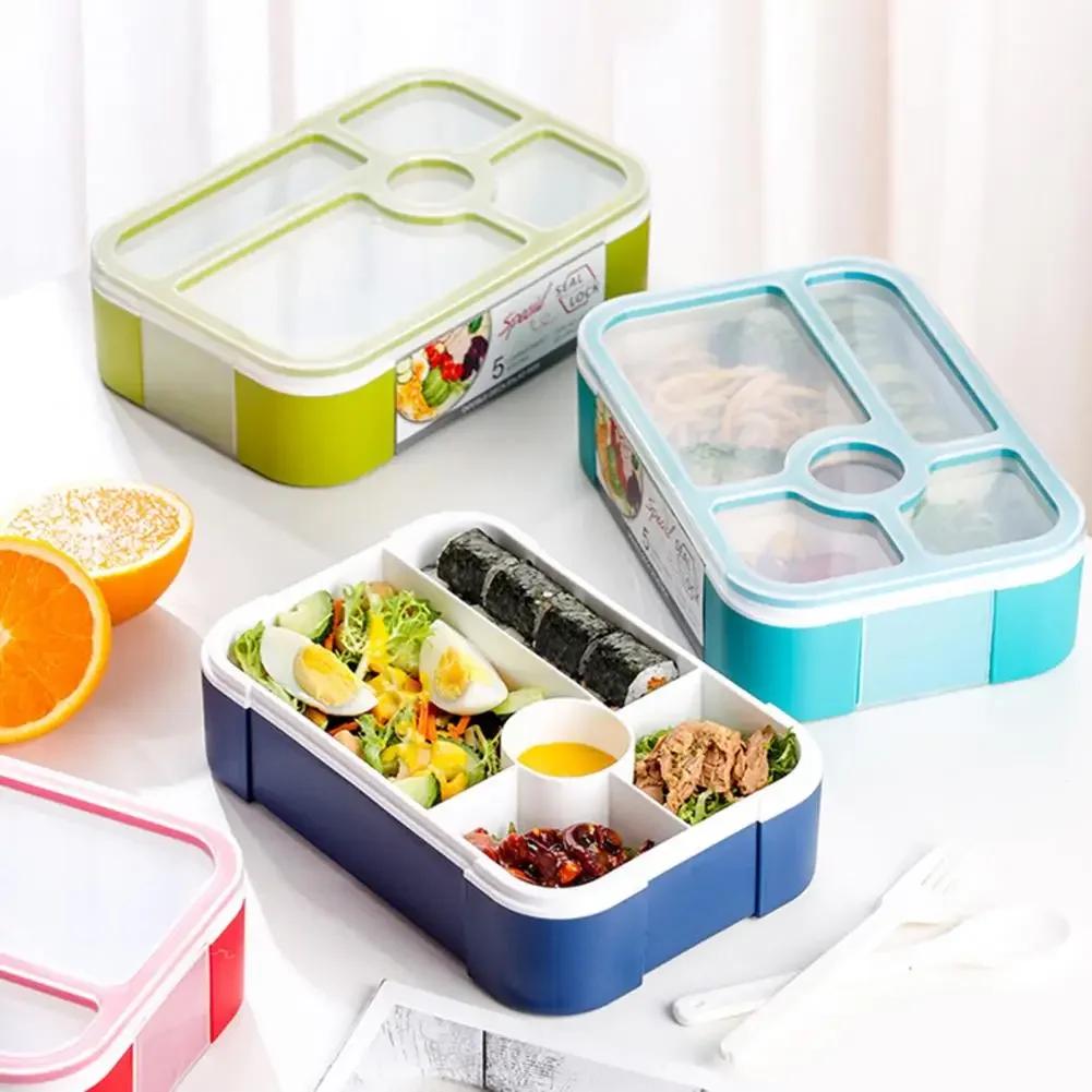 Picknick-Salat-Lunchbox Mikrowellengeeignet Studenten-Sandwich Versiegelte Lunchbox Bento-Box Kinder-Lunchbox Haushalts-Meal-Prep-Behälter