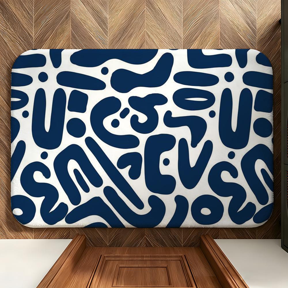 African style fabric print Floor Mat Soft Flannel Floor Mat  Suitable for Entryways, Living Rooms, Bedrooms, and Bathrooms