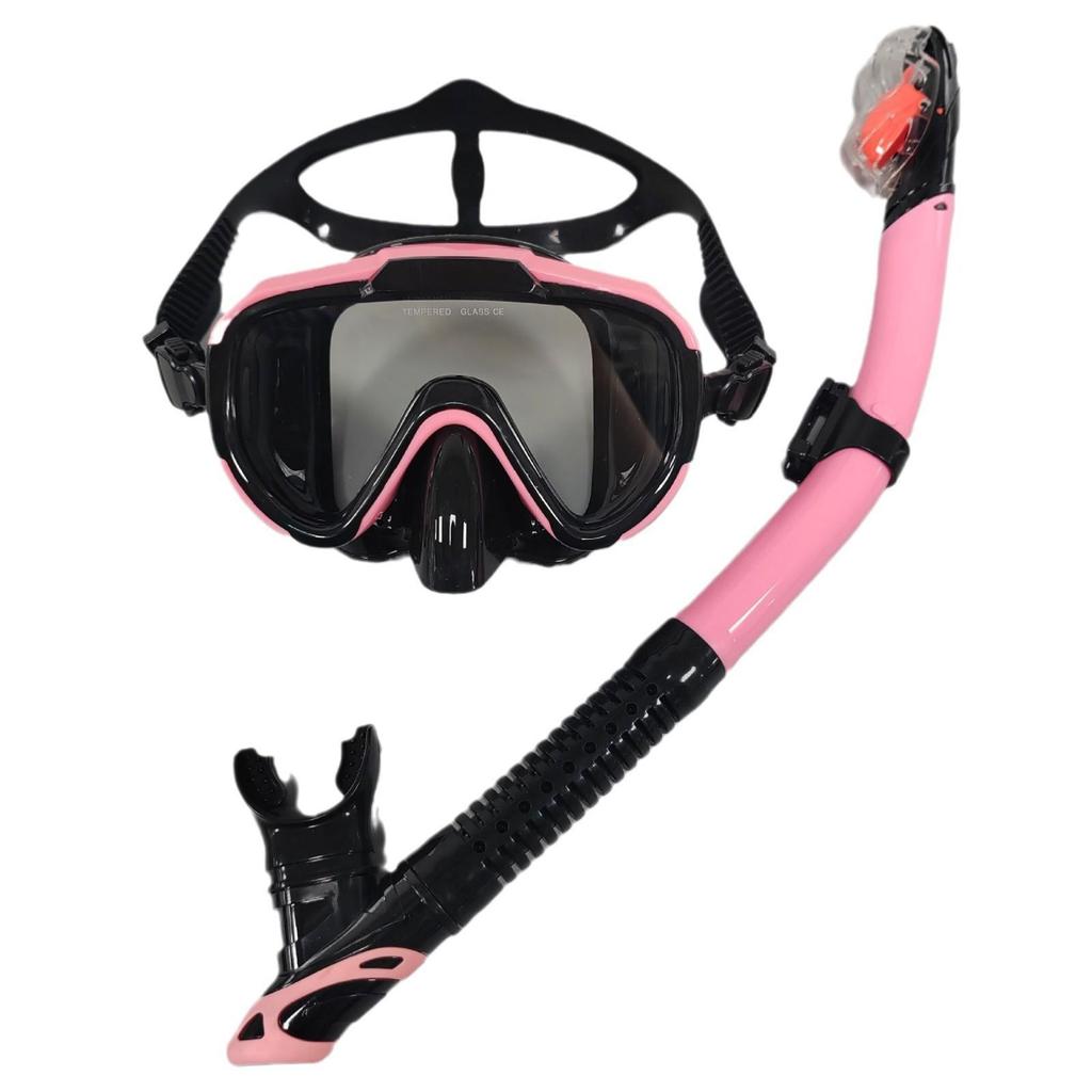 Unisex Adult Large Frame Silicone Diving Mask & Snorkel Set