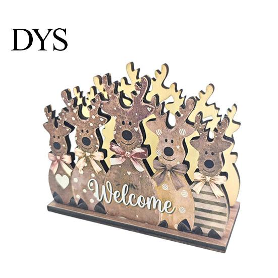 Christmas Gift for Family Napkin Holder Table, Wooden Santa Snowman Reindeer Tree Cocktail Vertical Tissue Dispenser Winter Holiday Parties, Farmhouse