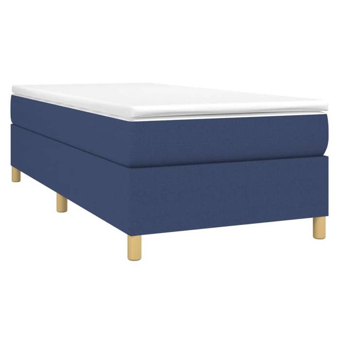 Maison Exclusive - Sommier à lattes de lit avec matelas Bleu 90x190 cm Tissu