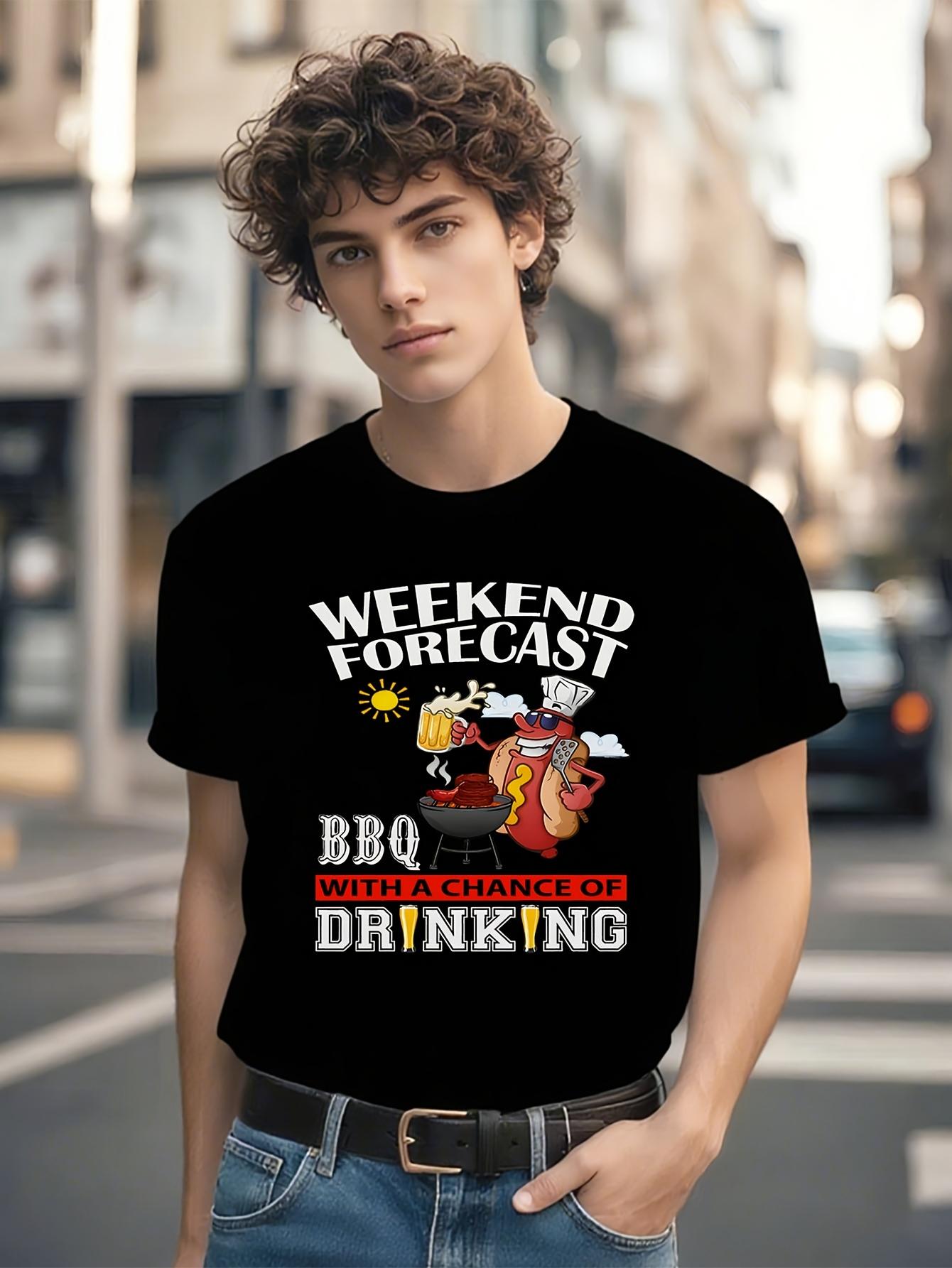 Funny Tshirt Funny BBQ Weekend Forecast Graphic Tshirt - ... XL