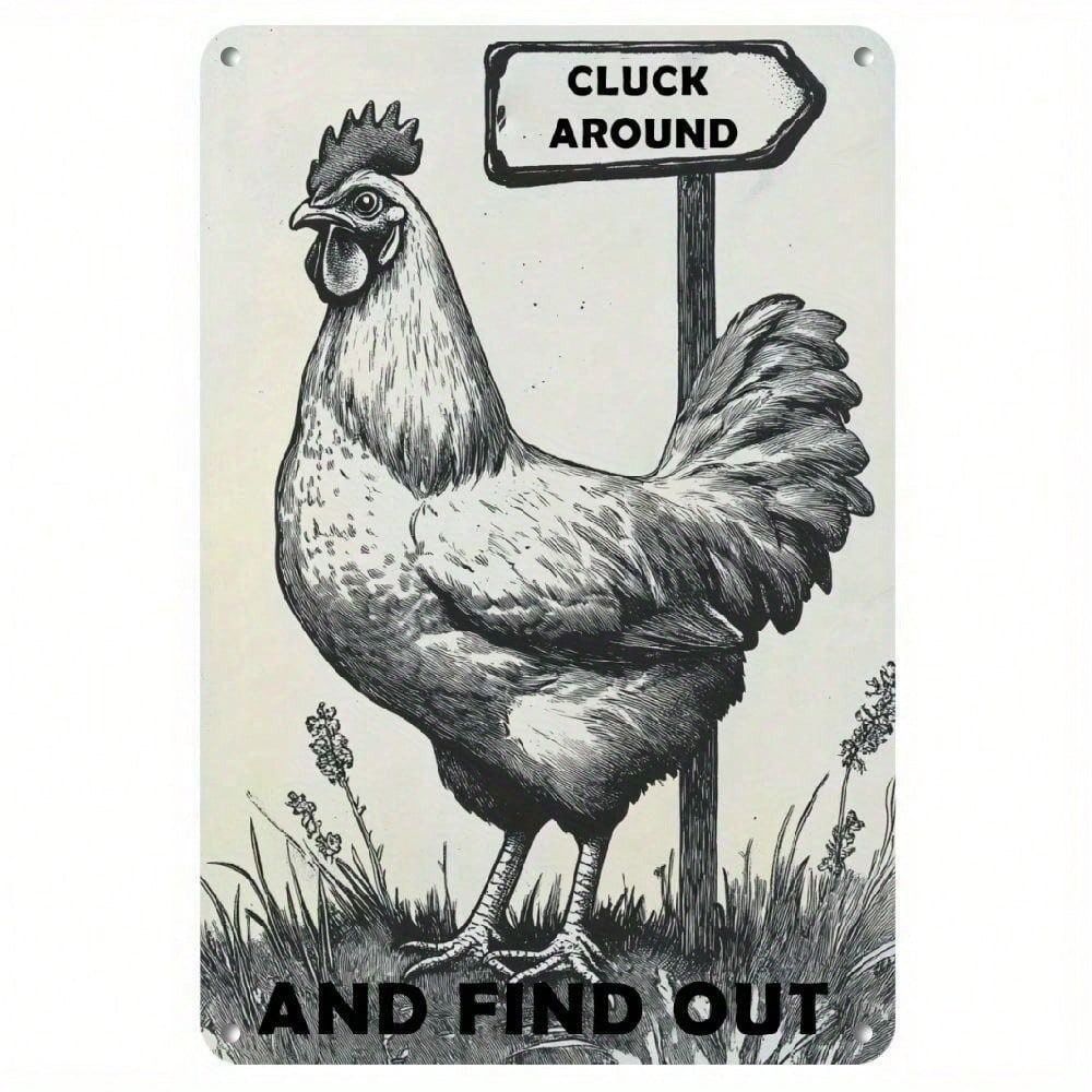 

Vintage Metal Poster Farmhouse Chicken Kitchen Wall Decor