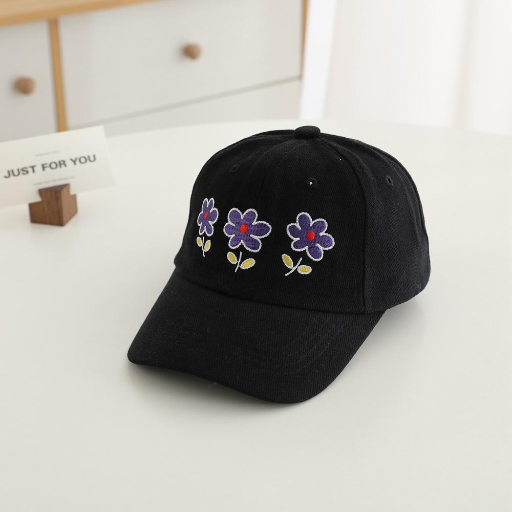 

Baby Girls Baseball Summer School Cartoon Flowers Children Outdoor Kids Caps For 2-8Years Adjustable Sports Hats Cotton 52-54CM
