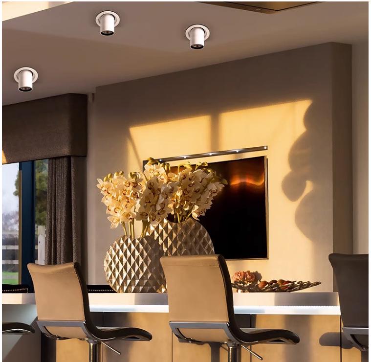 Retractable Adjustable COB Gooseneck Spotlight for Commercial and Retail Lighting