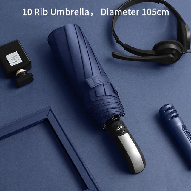 Folding Umbrella Men Automatic UV Parasol Portable Strong Wind Resistance Waterproof Bumbershoot Raining Snowing For Xiaomi
