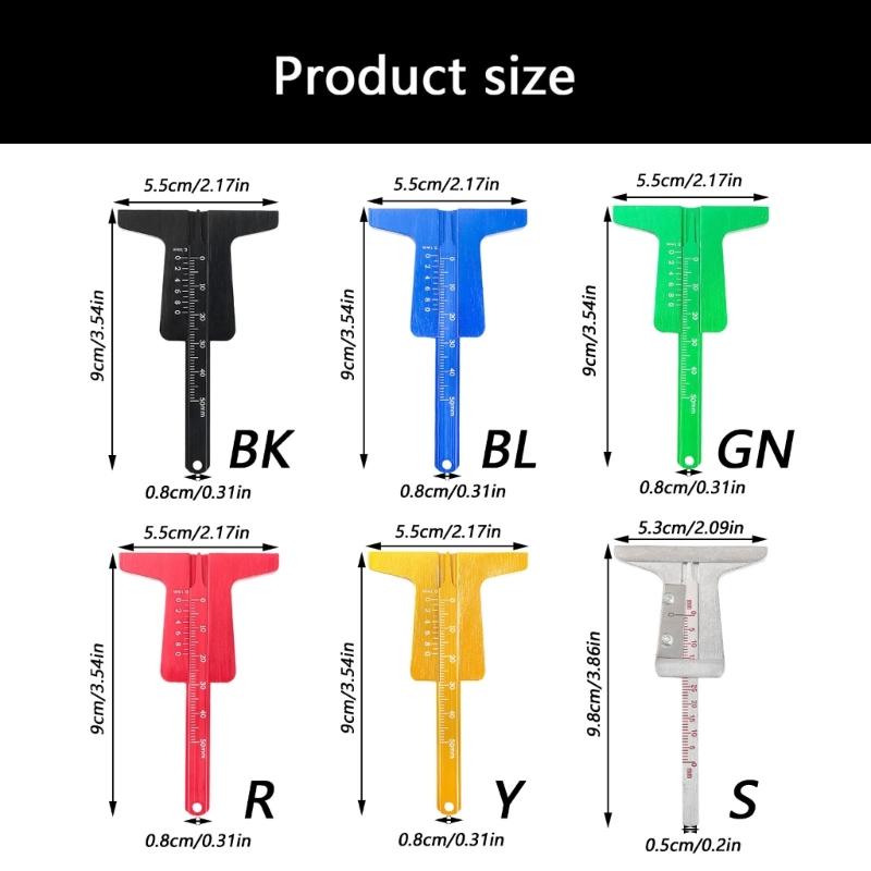 Rustproof Stainless Steel Tire Depth Gauge Measuring Tool Featuring Easy to Read Marking Ideal for Car and Bike Tires