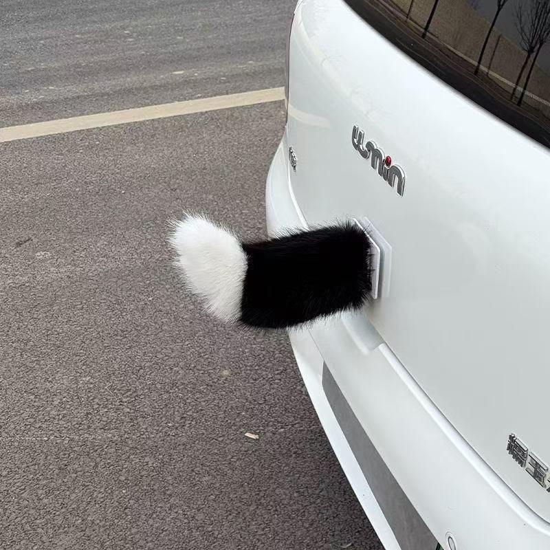 Voice-Activated Swinging Plush Tail - Remote Controlled Car Decoration