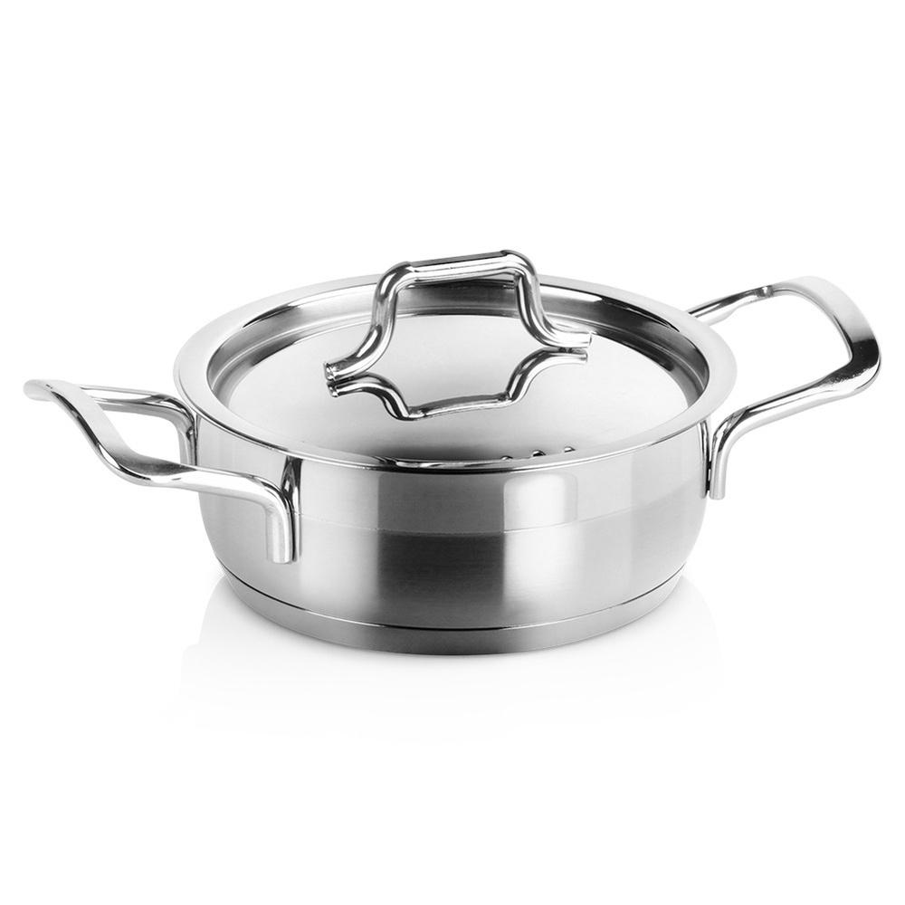 ANETT steel pot with lid 14 cm, 700 ml