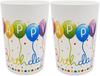 Kubeczki Eko Happy Birthday Baloniki 230Ml 2Szt.