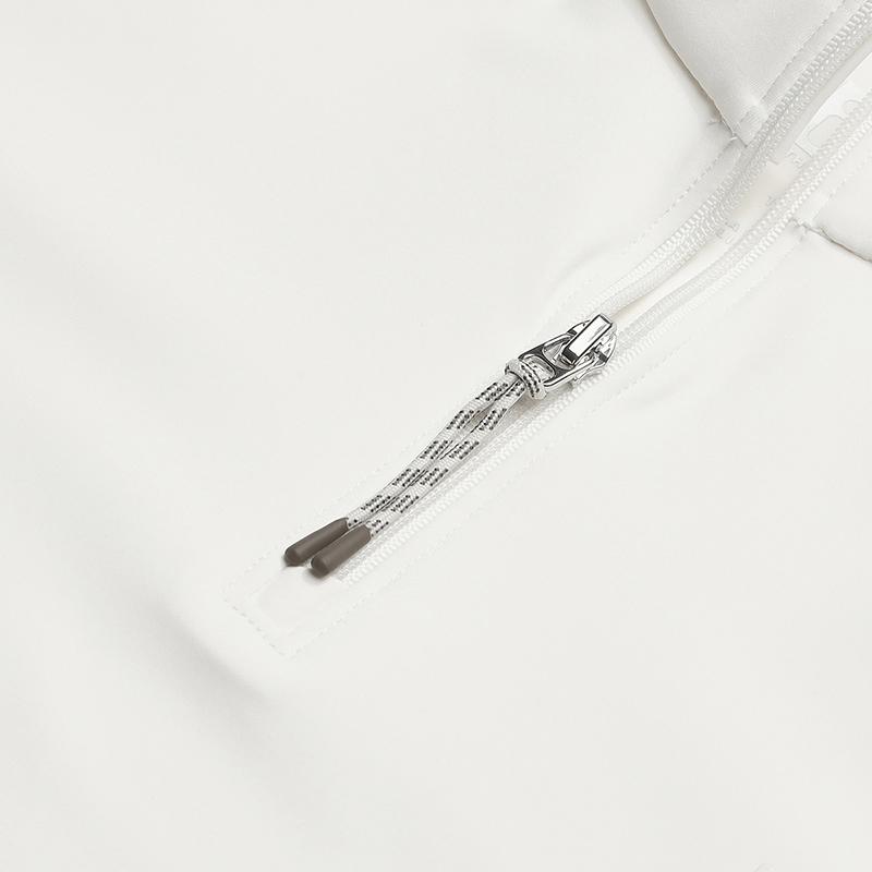 FILA Fitness Simple Casual Sports Versatile Solid Color Breathable Half-Zip Knitted Long Sleeve T-Shirt Women Tops A11W541213FGY