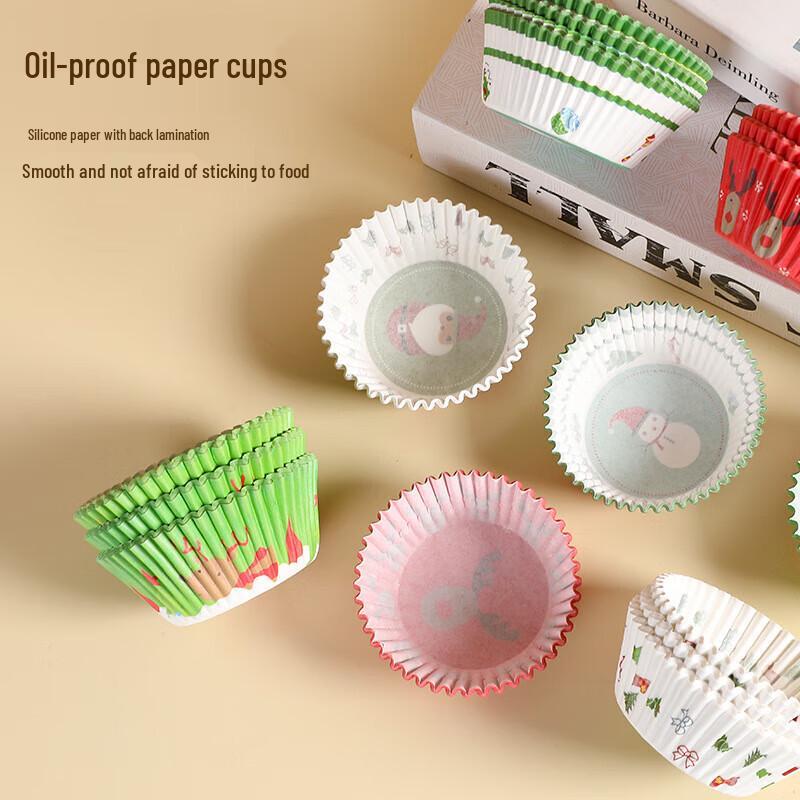 Christmas Disposable Muffin & Cupcake Liners