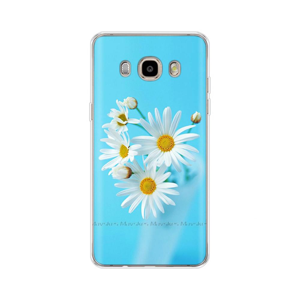 For Samsung Galaxy J5 2016 Case J510 J510F/ds J510FN Cover Fashion Daisy Soft Protective Covers For Samsung J5 2016 Fundas Coque