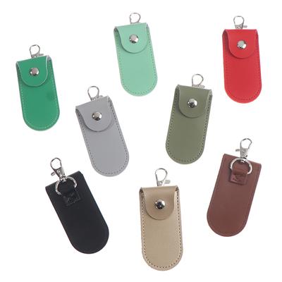 Pouch Bag Case Protective Leather With Keychain For Usb Flash Drive Memory Stick