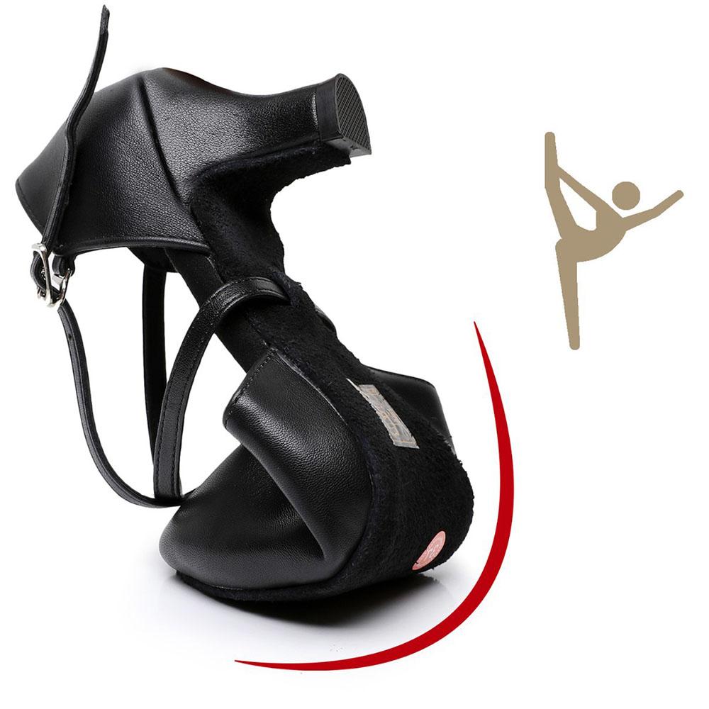 Fashion Women Cross Strap Latin Dance Shoes Adult Interior High Heels Soft Soles Ballroom Tango Teaching Performance Dancing Shoes 5/7cm