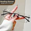 Elegant Frameless Oversized Square Reading Glasses for Unisex Anti-Fatigue, High-Quality PC Material,Comfortable Reading Glasses