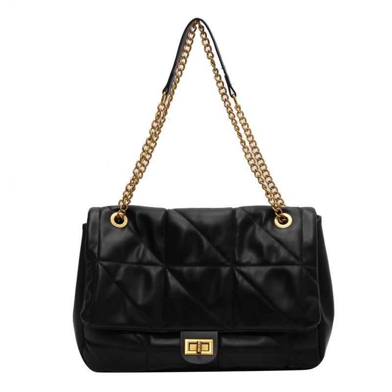 

Сумка-тоут Большая вместимость для поездок на работу Большая сумка Женская модная ромбовидная повседневная сумка на цепочке Премиальная простая на плечо мессенджер