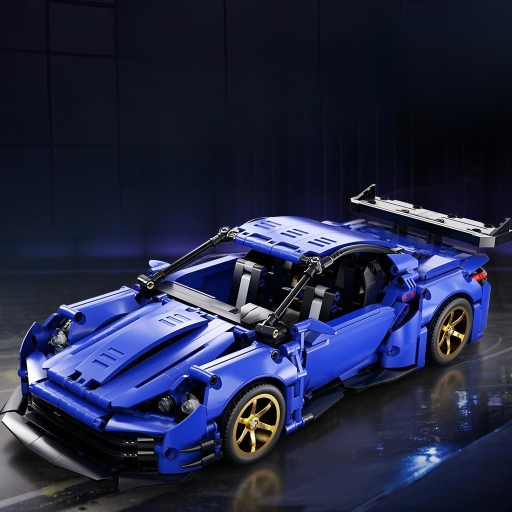Macchina sportiva con blocchi da costruzione 1:14 Macchina telecomandata giocattolo, giocattolo da costruzione regalo di compleanno, modello auto sportiva, regalo fai-da-te per bambini