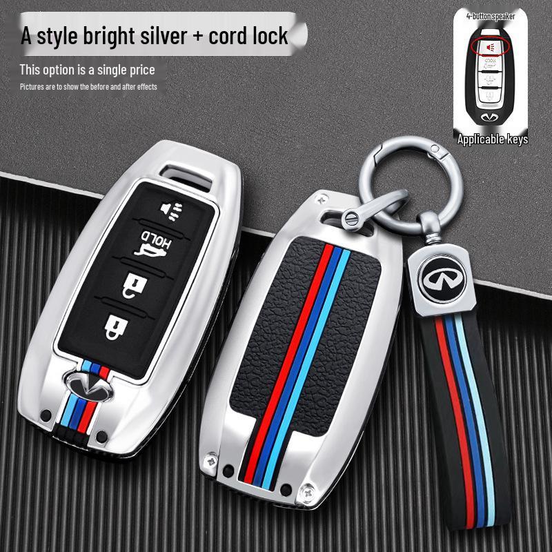 Compatible Infiniti QX50, QX60, Q50L Key Case Set - Full Protective Key Shell Cover with Buckle