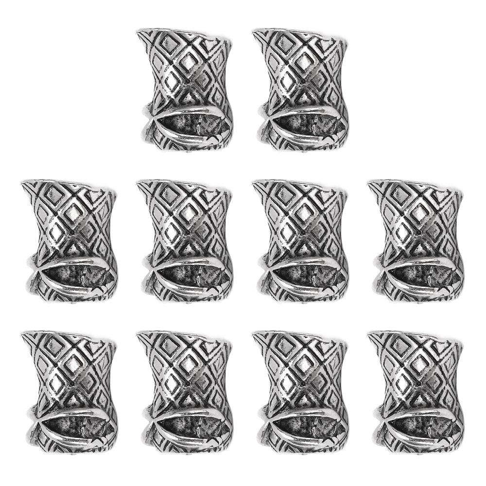 10Pcs Large Hole Anti Lost Lanyard Bead Zinc Alloy Non Slip Lanyard Bead  for Umbrella Rope