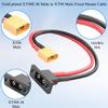 XT90E-M Male to XT90 Male Cable 30cm 10AWG Gold Plated with Bulkhead Mount, Dust Cap – RC Adapter for Lipo Batterie