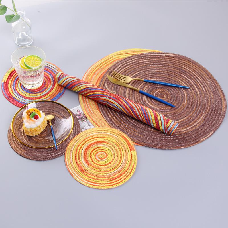 

INS Cotton Braiding Non-Slip Hot Placemat Table Placemats Table Mat Ramie Insulation Mats & Pads Party Bowl Coffee Cup Coaster 11cm коричневый