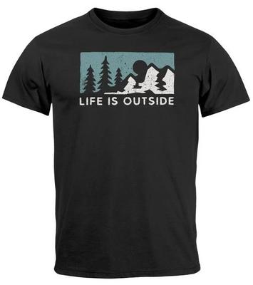 T-shirt Homme Randonnée en Plein Air Amoureux de la Nature La Vie est Dehors Inscription Homme-