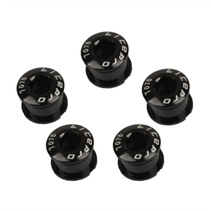 5 Pcs MTB Bicycle Chainwheel Screws Cycling Chainring Wheel Bolt Alloy 7075 Single/double Road Bike Disc Screws for Crankset Parts