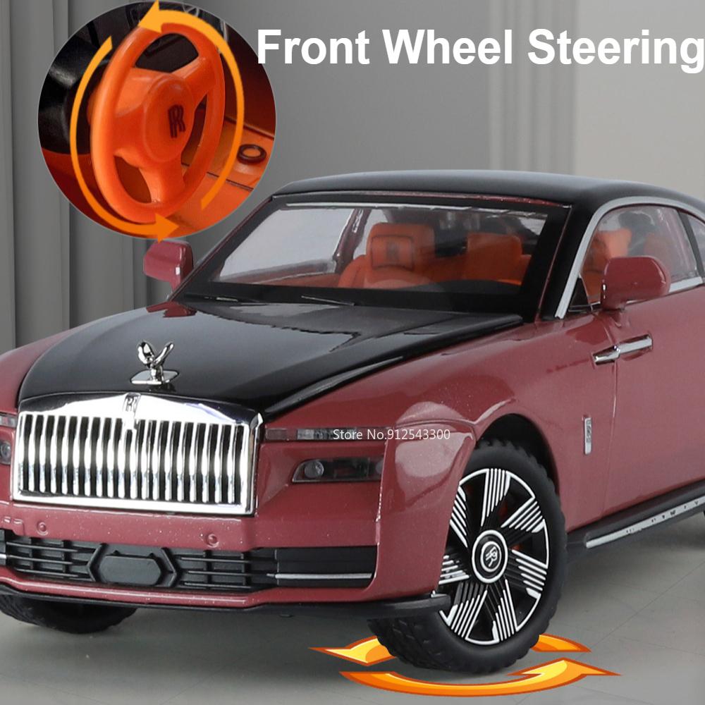 1:24 Rolls-Royce Spectre Streets Car Model Toy Sound Light Shock Absorption Starry Sky Top Vehicle Models Desktop Ornaments Gift