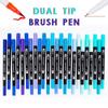 60pcs Journal Planner Pens Dual Brush Markers Colored Pencil for Writing Note Taking Calendar Coloring Art Office School Supplie