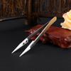 Stainless Steel Ceramic Pointed Tip Tweezer Heat Resistant Anti Acid Anti Static