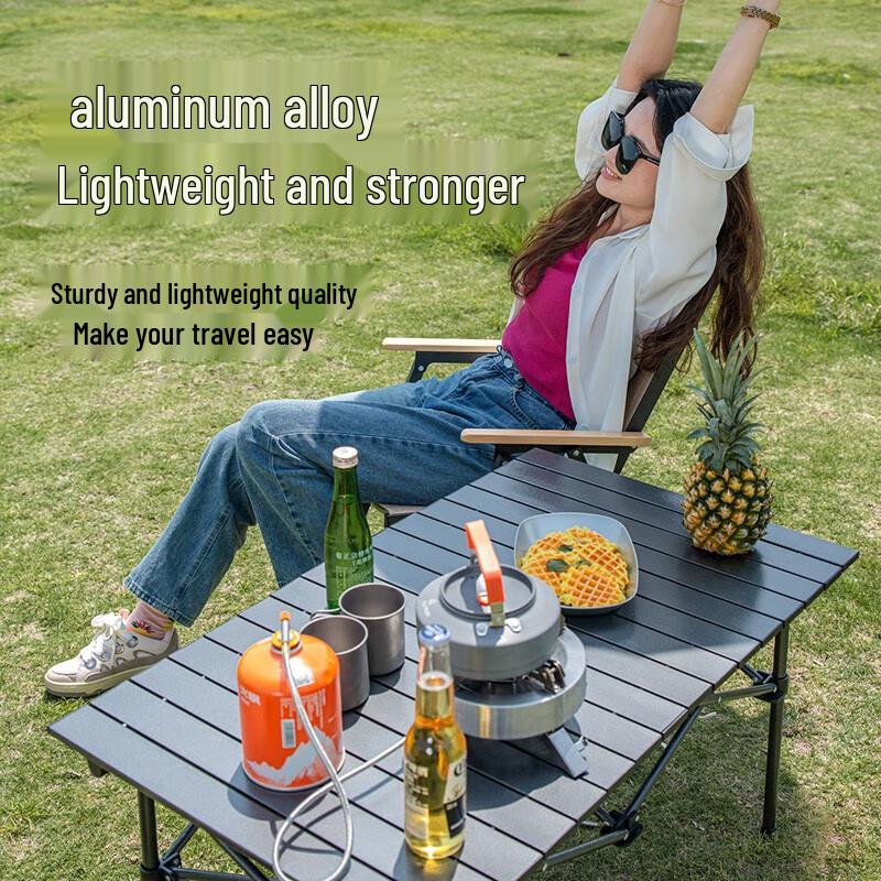 Outdoor Aluminum Roll-Up Folding Table