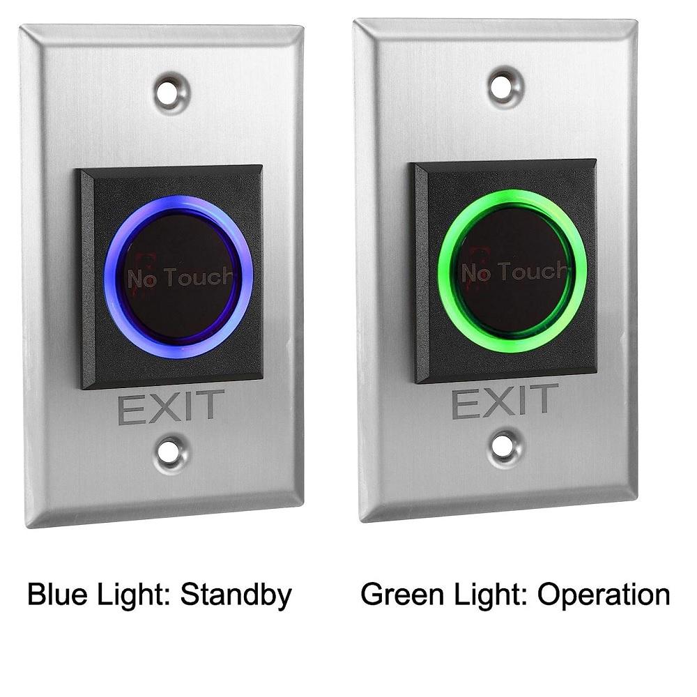 IR No Touch Exit Button NO NC LED Touchless Switch For Door Access Control Lock