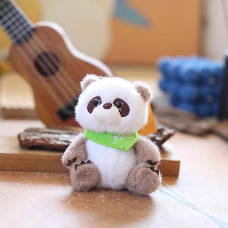 Cute Adorable Panda Plush Toy Keychain Soft Short Plush Stuffed Animal Accessory