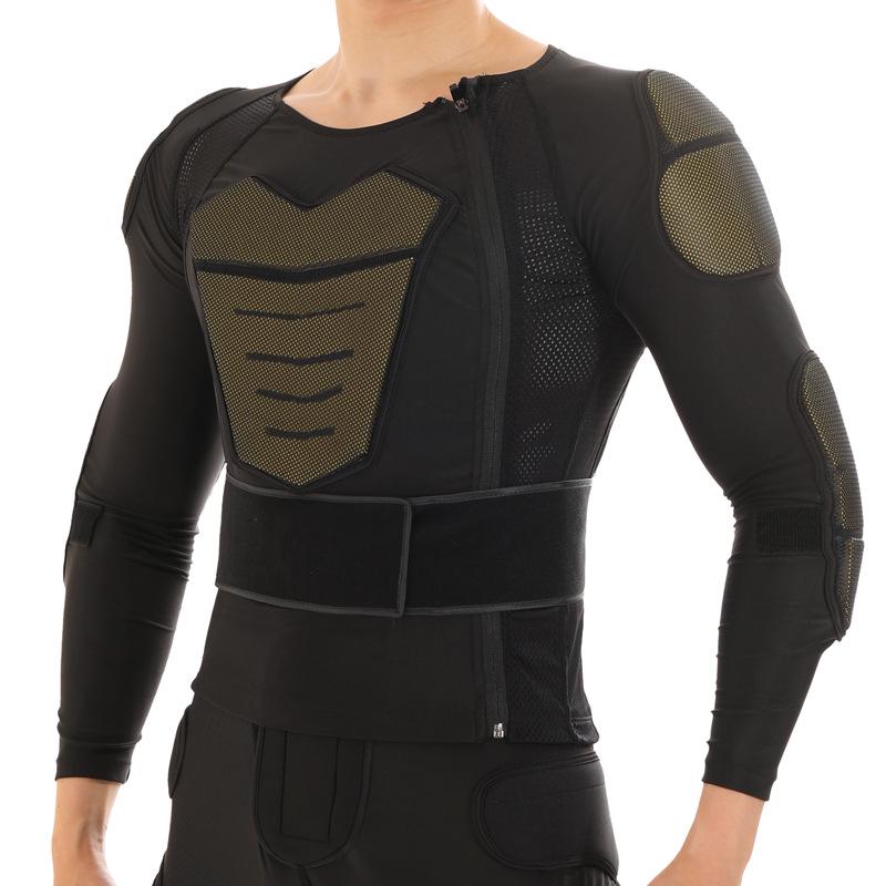 Skiing Anti-Collision Protective Sports Gear Set with Shoulder Pads and Waist Support for Rugby, Basketball, and Football