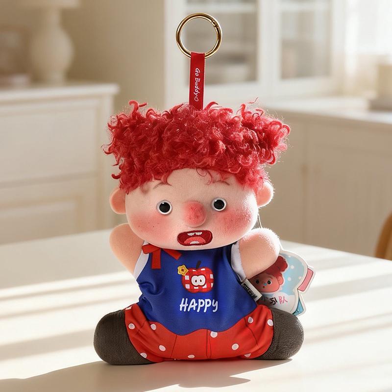 Blonde Boy & Brown Red Yellow Hair Girl Plush Doll - Soft Fluffy Stuffed Toy, Cute Collectible Doll for Kids & Display
