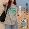 Short Long Print English Logo Round Body Korean Autumn [Merelop Ceto] Women's T-Shirt, Sleeve, T-Shirt, Top, Tee-Shirt, Neck, Thin, Plain, Covering,