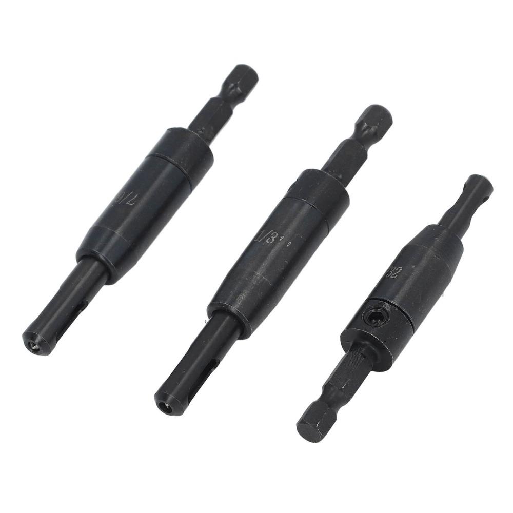 3 PCS Clic-Change Self Centering Drill Bit Set Center Drill Bit  Cabinet and Door Hinge Installation