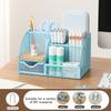 Seven-grid Metal Hollowing Process Organization Multi-functional Combination Pen Holder Korean Stationery Desktop Storage Case