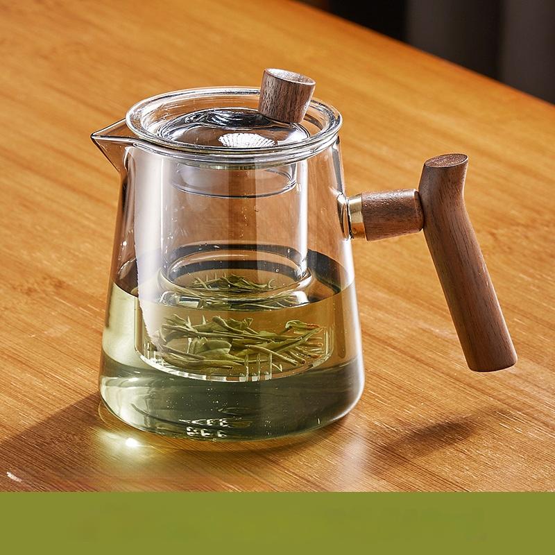 

Чашка для китайского чая Gianxi, термостойкая стеклянная чашка с деревянной ручкой, удобная для дома, с фильтром-ситом для чая 450-800ml