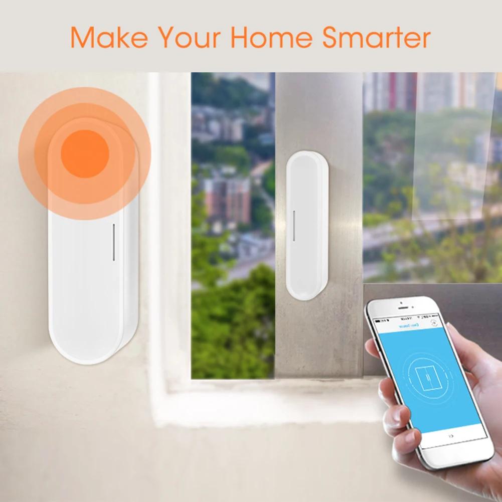 Tuya APP Garage Door Detector USB Powered ZigBee Window Door Gate Sensor Detector 2.4GHz Wireless Door Detectors for Home Office