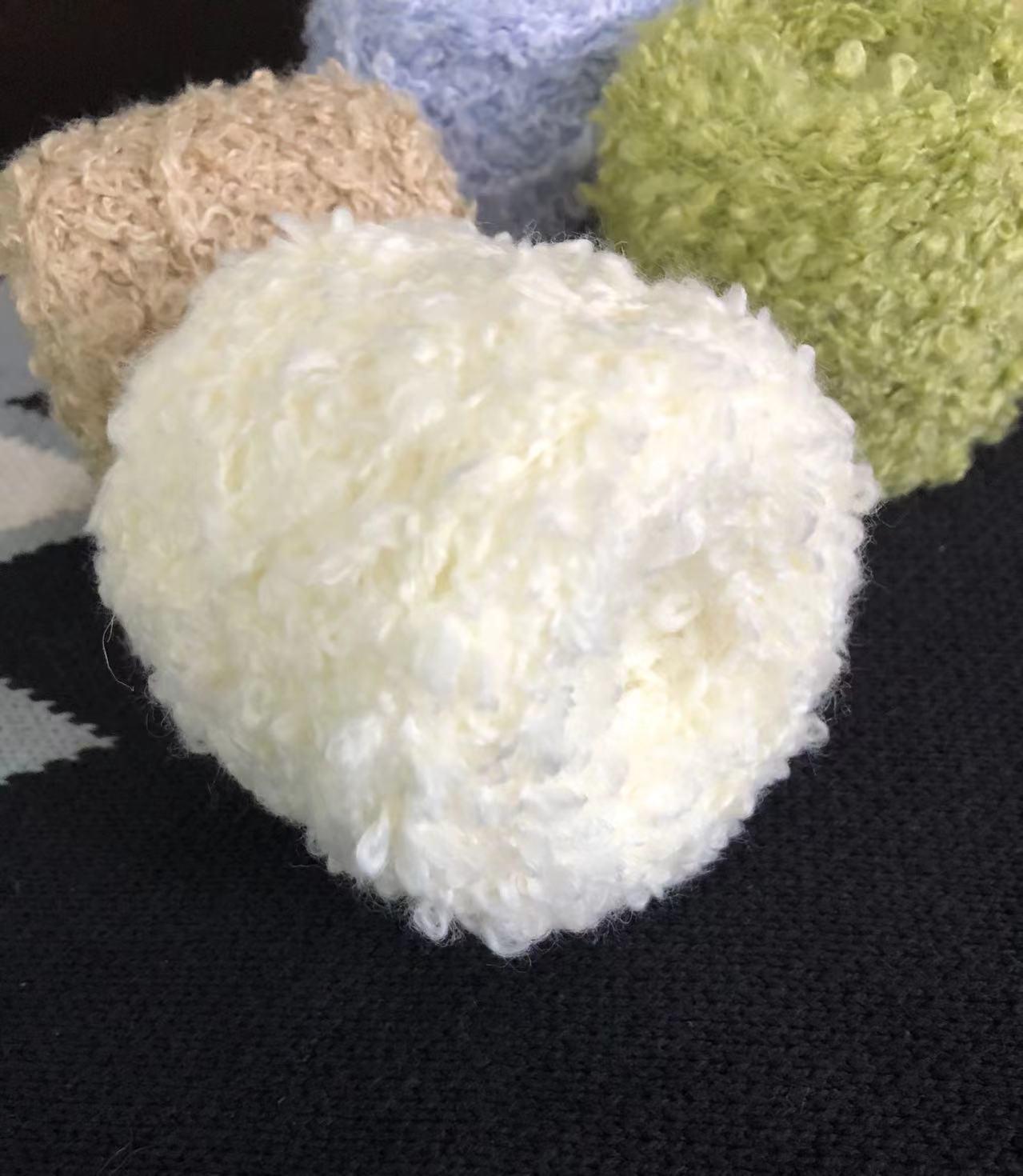 

Пряжа-петля из шерсти ручной вязки для волос куклы, DIY-проектов и вязания шарфа/шапки