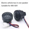 2 in 1 Bike SUV Horn Electric Horn LED 48/60V Universal Electric Motorcycle Horn Motorbike Replacement Electric Horn Car