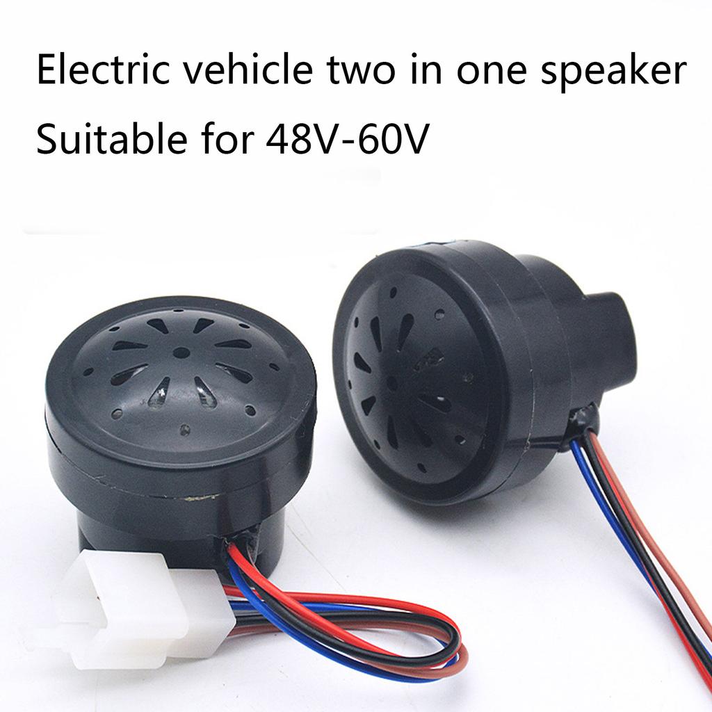 2 in 1 Bike SUV Horn Electric Horn LED 48/60V Universal Electric Motorcycle Horn Motorbike Replacement Electric Horn Car