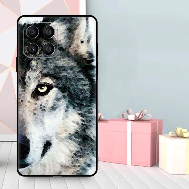 Animal Wolf Howling Case For Samsung Galaxy M16 M31 M21 M13 M33 M53 M15 M35 M55 M36 M56 M12 M32 M52 M14 M34 M54