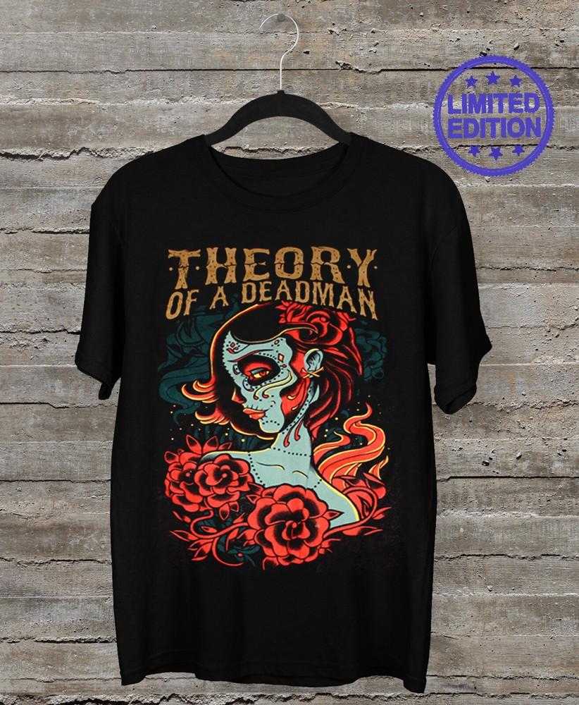 

Theory of a Deadman Red Rose T-Shirt Gift For Fan Black All Size Shirt Unisex T-Shirt XL
