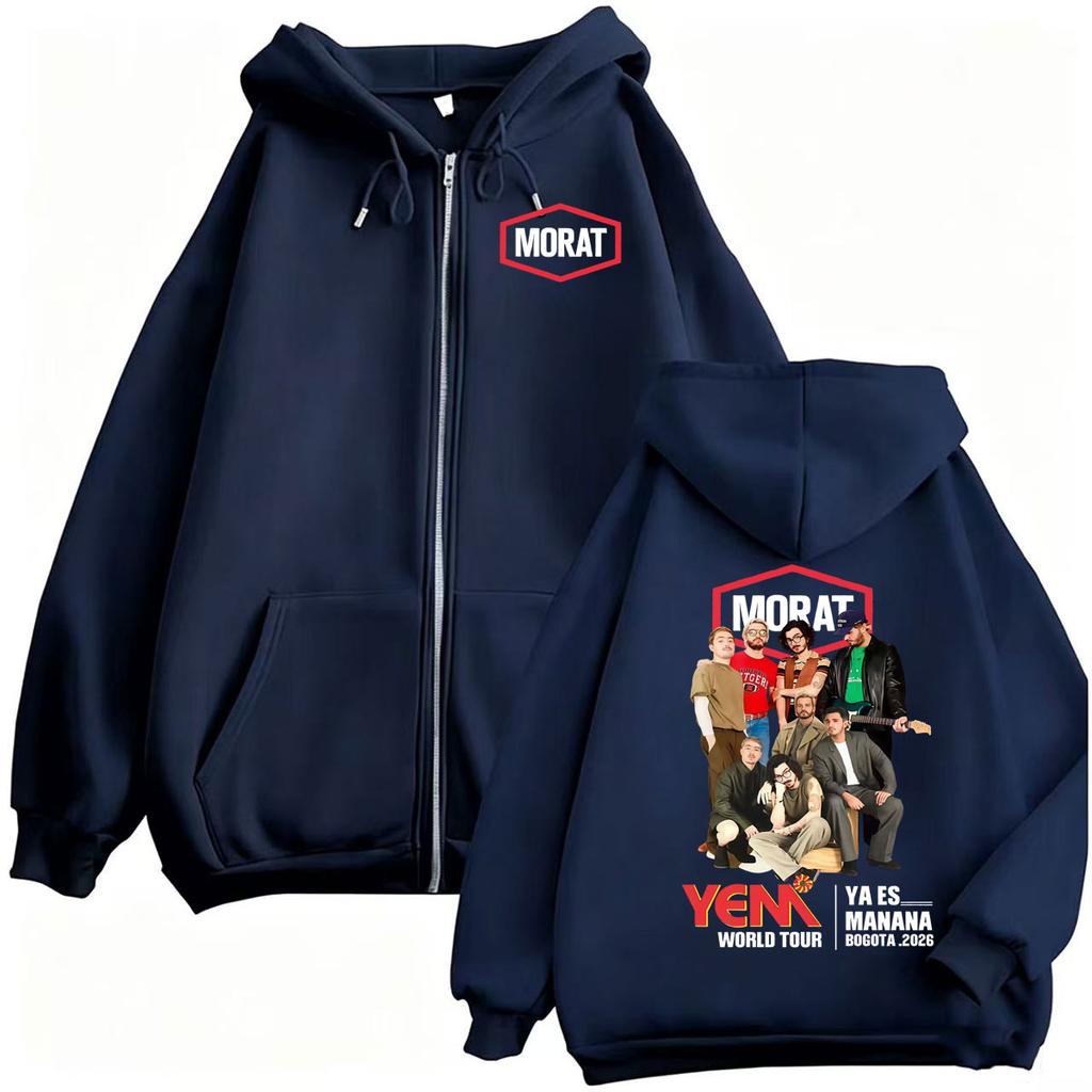Band Morat Yem Ya Es Manana World Tour  Zipper Hoodies Coats Men Women Fashion Hip Hop Oversized Cardigan Sweatshirts Jacket
