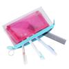 Sunstar Stationery Clear Neon Vivid Pink x Turquoise S2331284 Pouch, Mitte, Glitter, Blue,