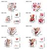 PVC Valentine's Day Window Stickers Animals Cats Bears Mice Love Heart Window Decals  Decorations